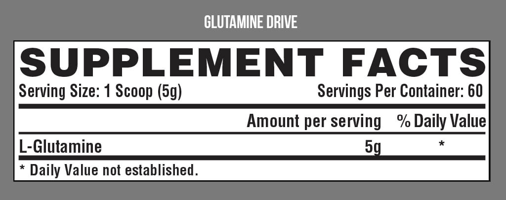 Nutrex Research Glutamine drive facts