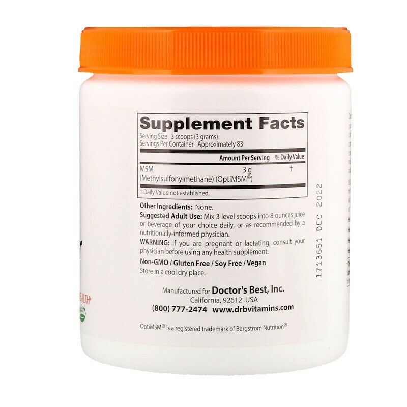 Science-Based Nutrition MSM Powder-83Serv.-250G