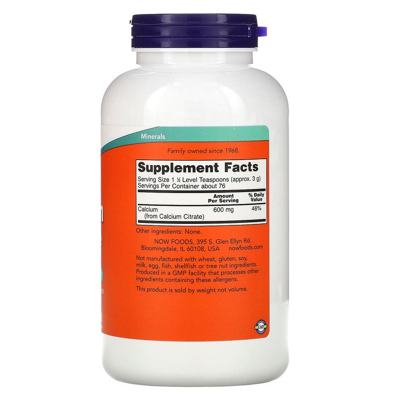 Now Foods Calcium Citrate Pure Powder-76Serv.-227G