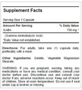 Puritan's Pride Gaba Gamma Aminobutyric Acid 750MG-90Serv.-90 Rapid Release Caps.