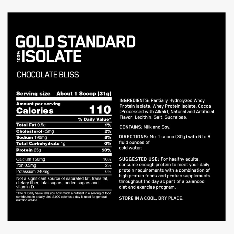 Optimum Nutrition Whey Gold Standard 100% Isolate-76Serv.-2.36KG-Chocolate Bliss