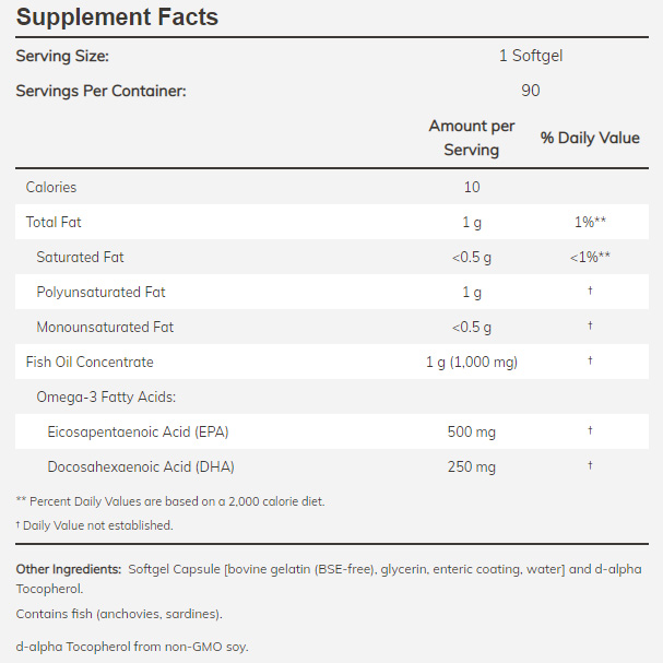 Now Foods Ultra Omega-3 500Epa 250Dha-90Serv.-90Softgels.