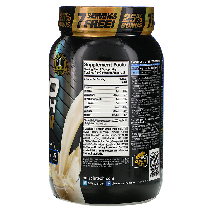 Muscletech Nitrotech Casein Gold-36Serv.-1.13KG-Creamy Vanilla