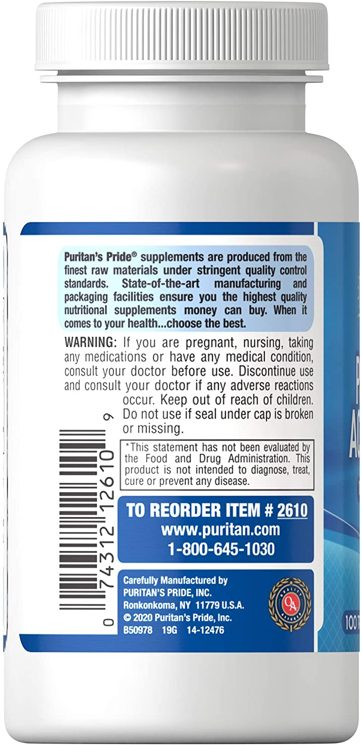 Puritan's Pride Probiotic Acidophilus-100Serv.-100Tabs.