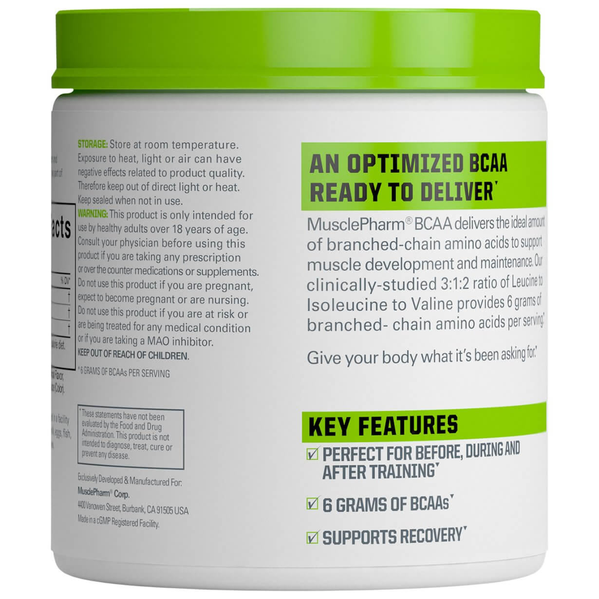 Muscle Pharm Bcaa-30Serv.-258G-Fruit Punch back