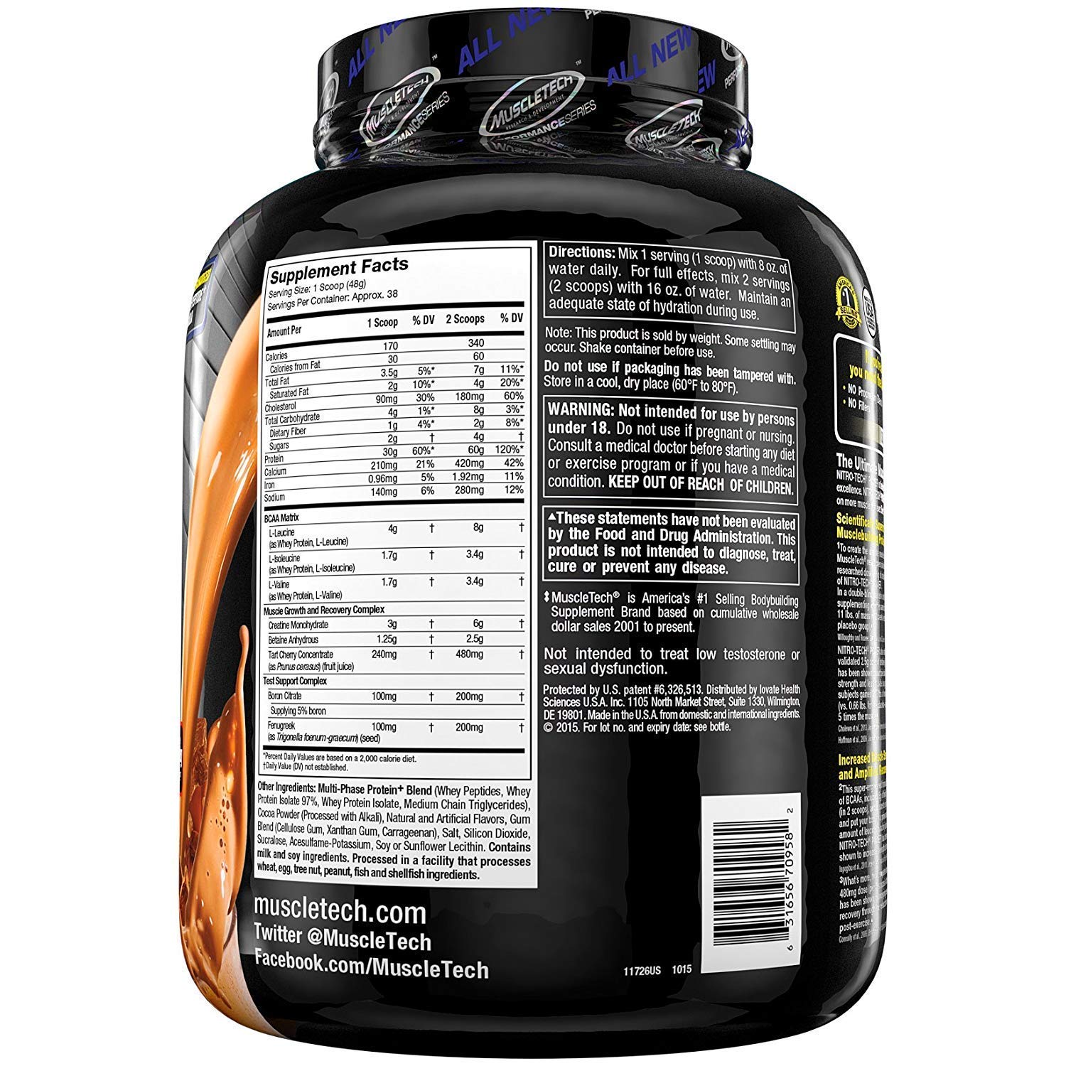 Muscletech Nitrotech Power-38Serv.-1.81KG-Triple Chocolate Supreme