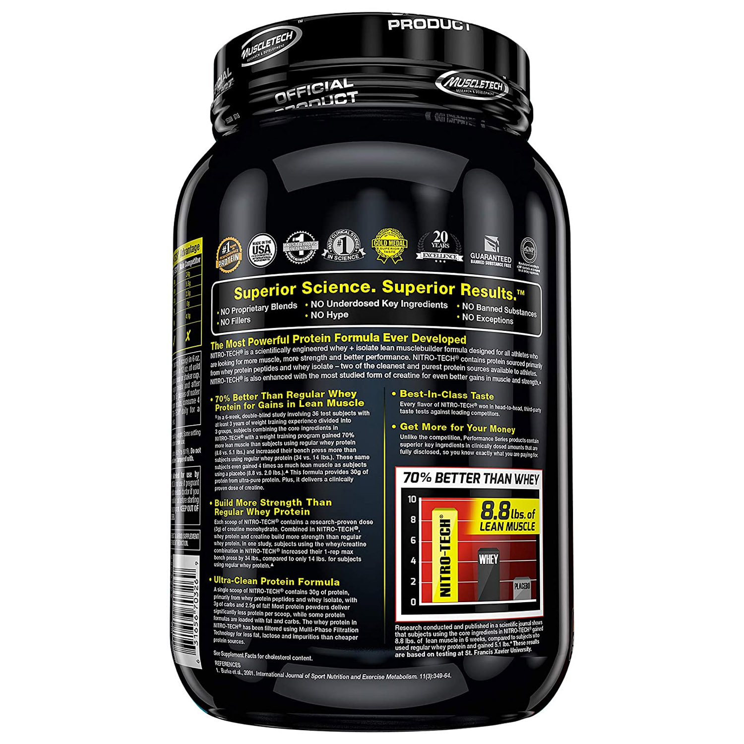 MuscleTech Nitrotech-22Serv.-998G-Strawberry