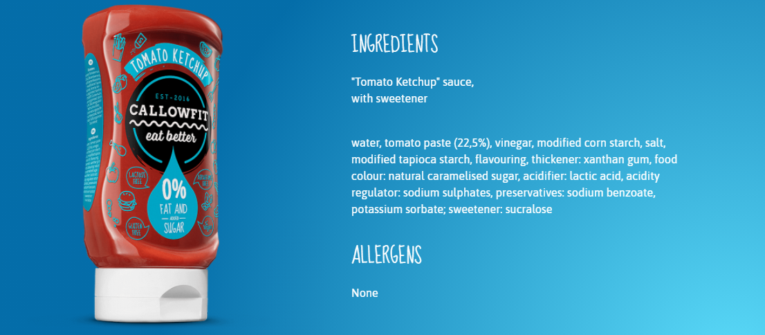 Callowfit Tomato Ketchup Sauce Eat Better-300ML