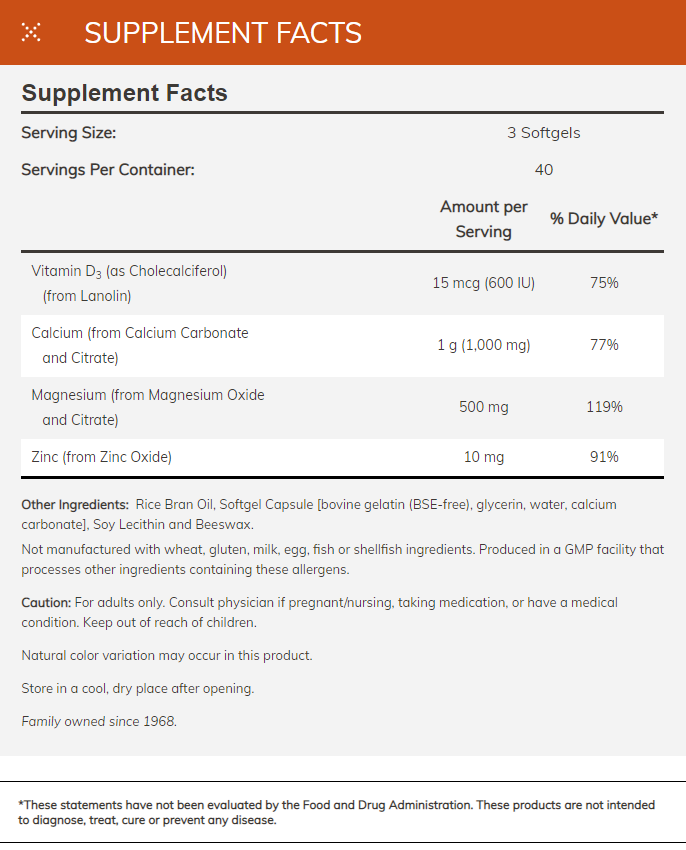 Now Foods Calcium&amp;Magnesium-40Serv.-120Softgels