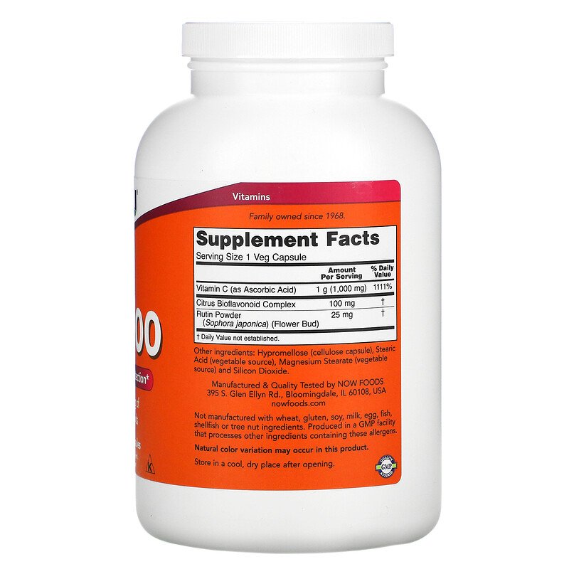 Now Foods VITAMIN C-1000-100Serv.-100Veg Caps.
