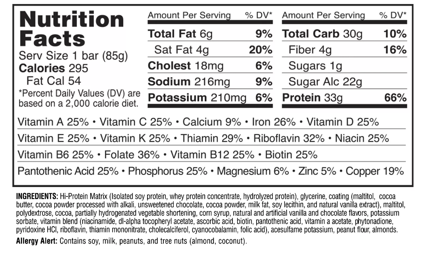 Universal Hi Protrin Bar-1Serv.-85G-Chocolate Peanut Butter