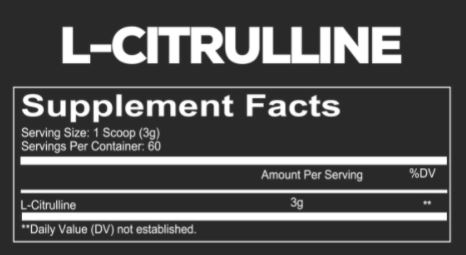 Redcon1 L-Citrulline-3000mg-60Serv.-180g.- Unflavored