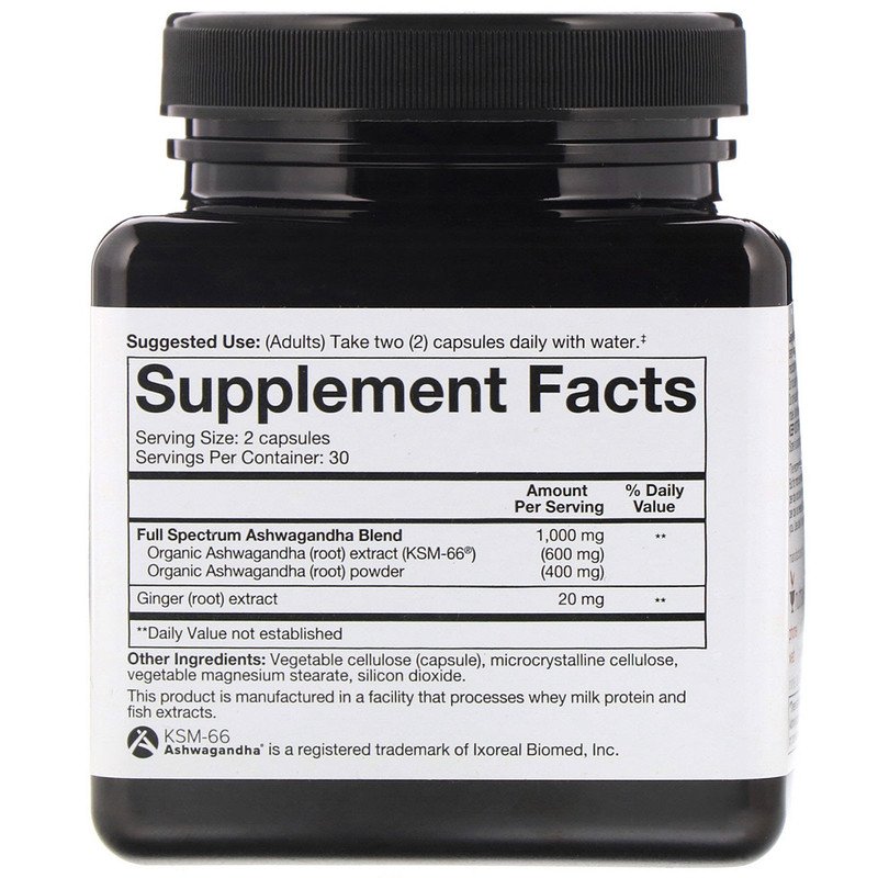 Youtheory Ashwagandha 1000Mg-30Serv.-60Caps