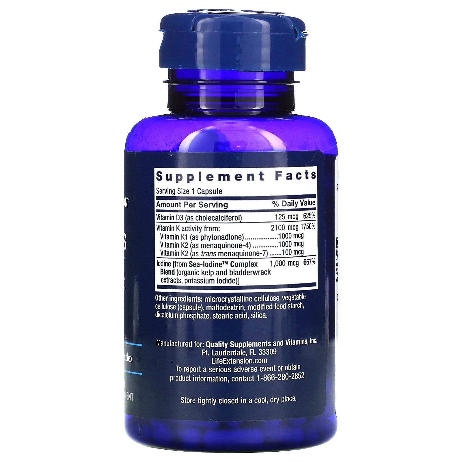 LIfe Extension Vitamins D and K-60Serv.-60Caps.