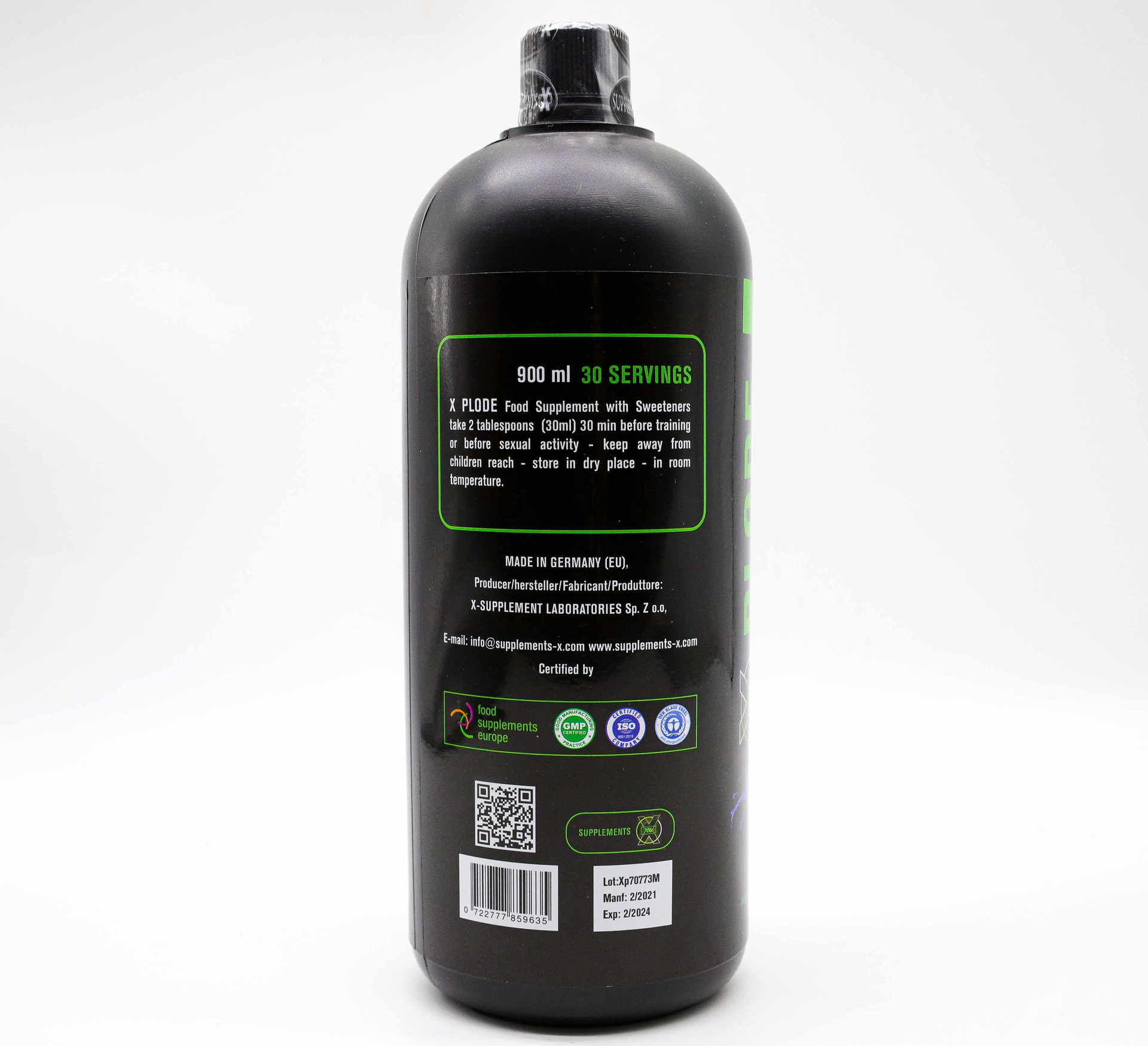 Supplement X Xplode-30Serv.-900ML.-Blueberry