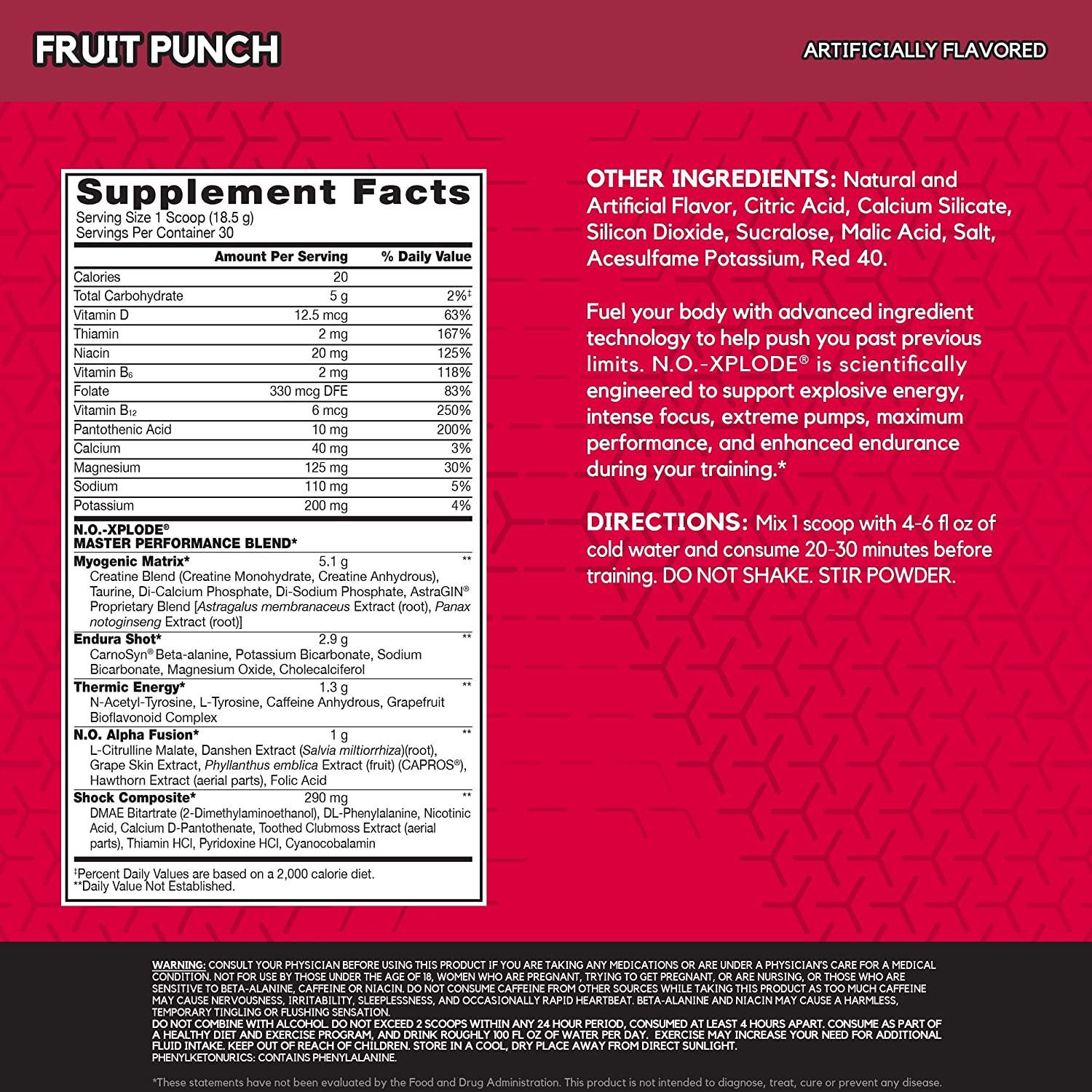 Bsn No Xplode-30Serv.-555G-Fruit Punch