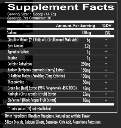 Redcon1 Total War Preworkout-30Serv.-441G-Blue Lemonade