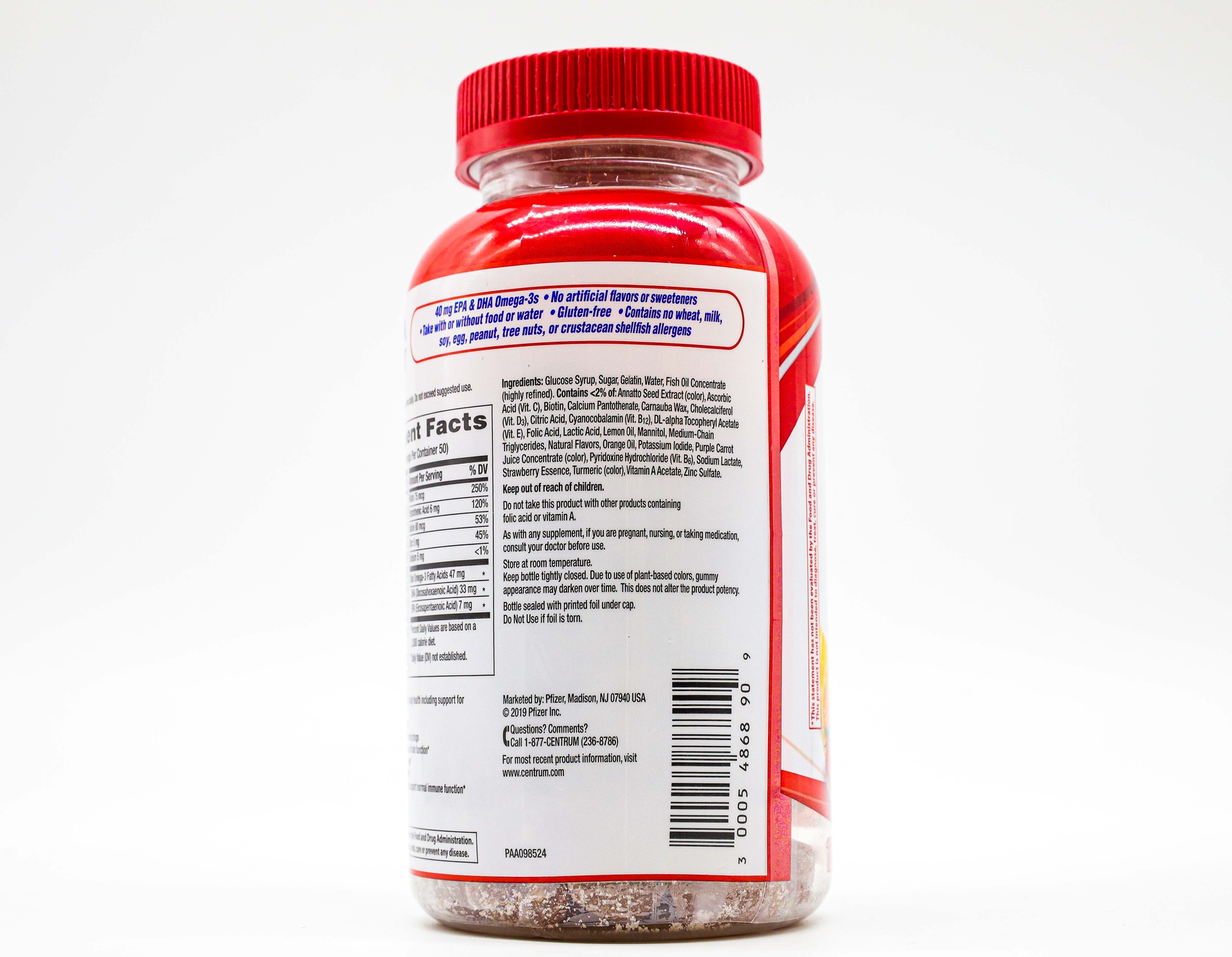 Centrum Multi Gummies Multi+Omega.3-50Serv.-100Gummies.
