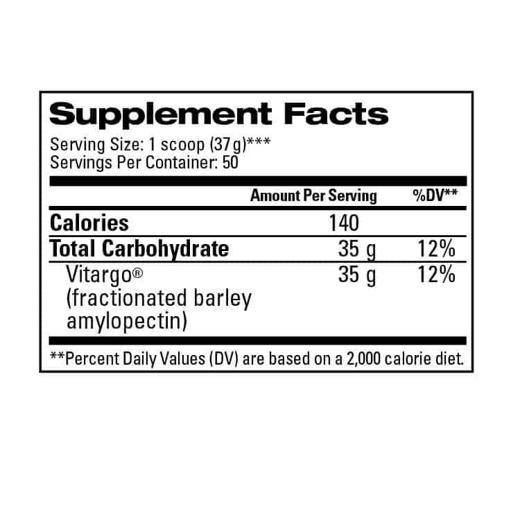 Vitargo - Premier Carbohydrate Fuel for Athletic Performance-50Serv.-1.875G-Plain