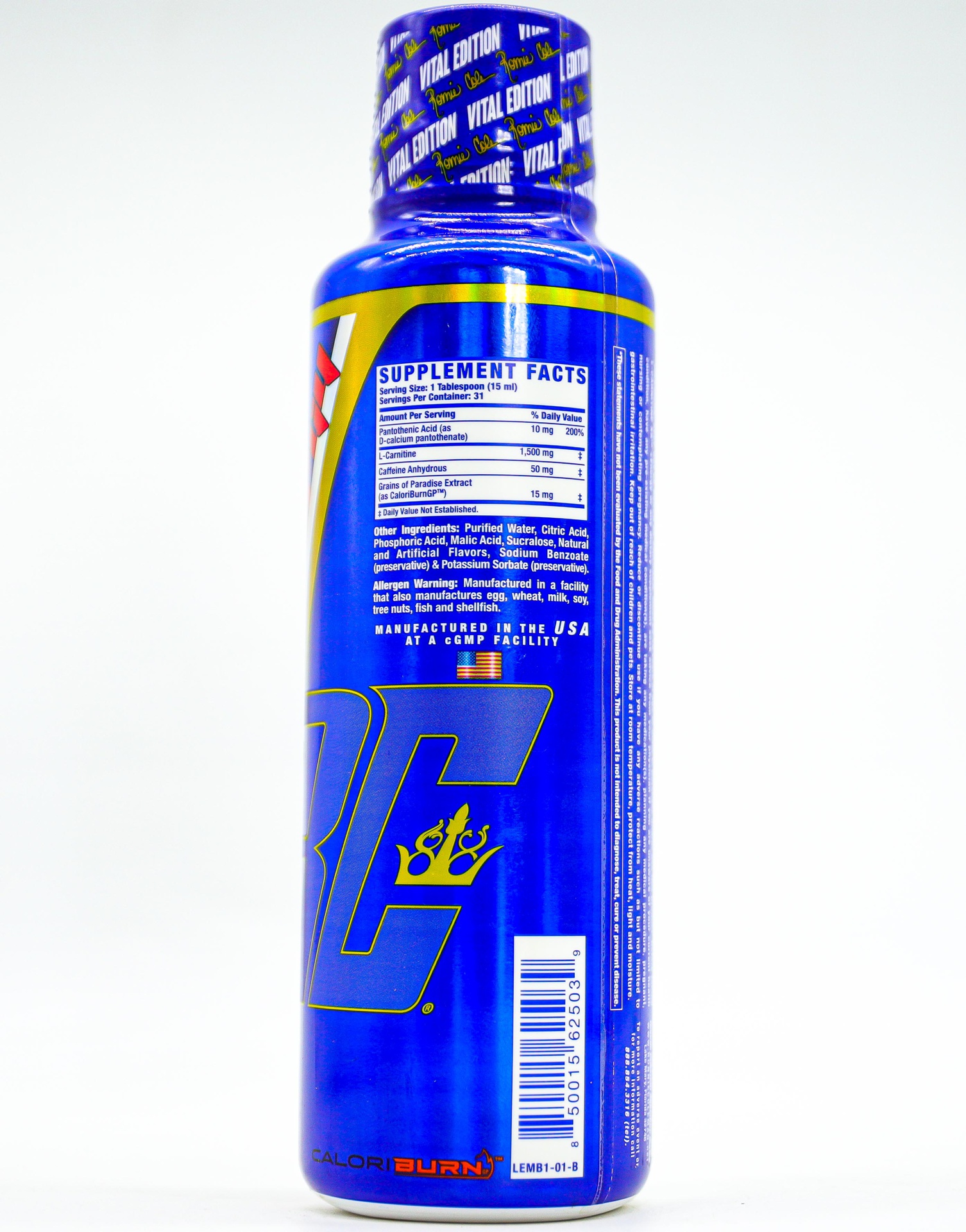 Ronnie Coleman Signature Series L-Carnitine Energy-31Serv.-1500Mg Liquid.-473Ml-Mixed Berry