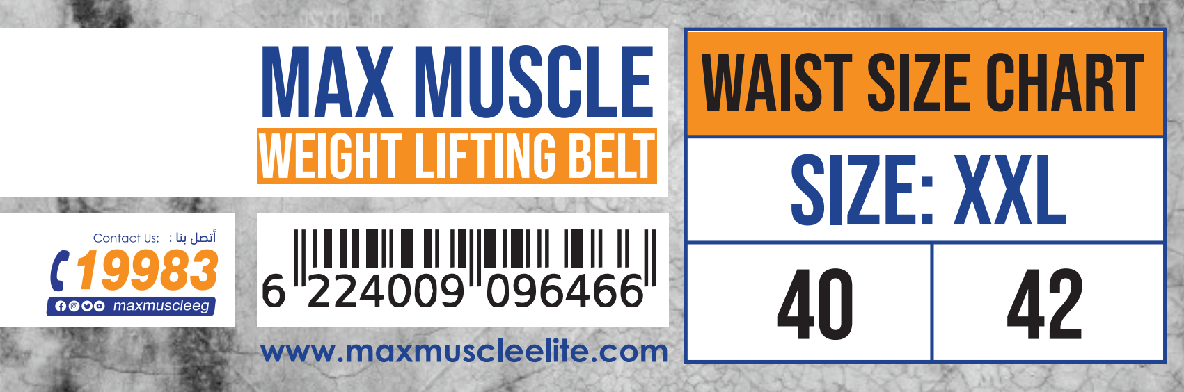 Max muscle weightlifting Belt-XXL