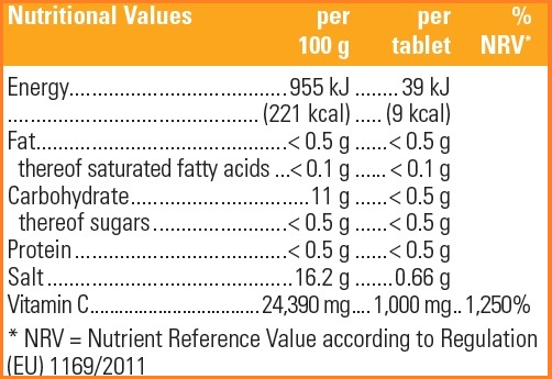 Maddox Pharma Vitamin C1000-20Serv.-20Effervescent Tablets-82G-Orange