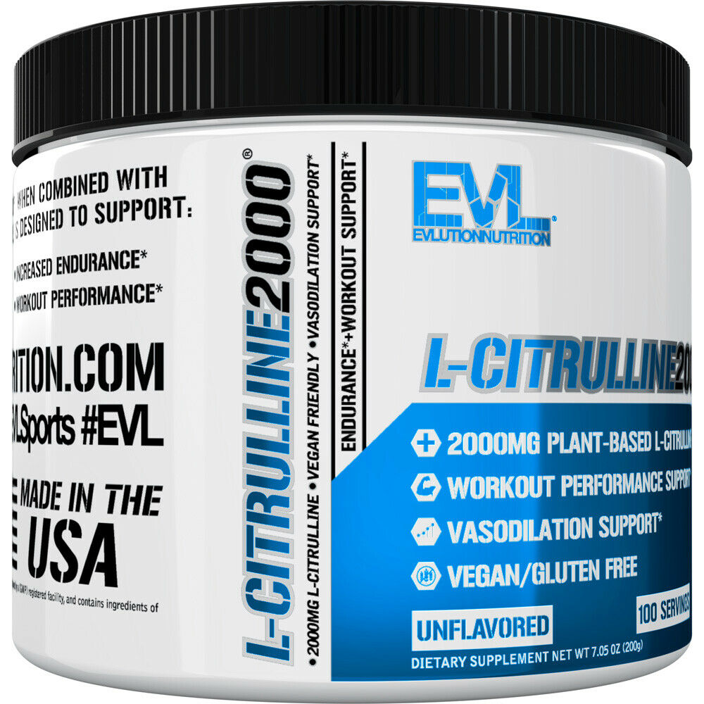 Evl Nutrition L-Citrulline2000-100Serv.-200G-Unflavoured
