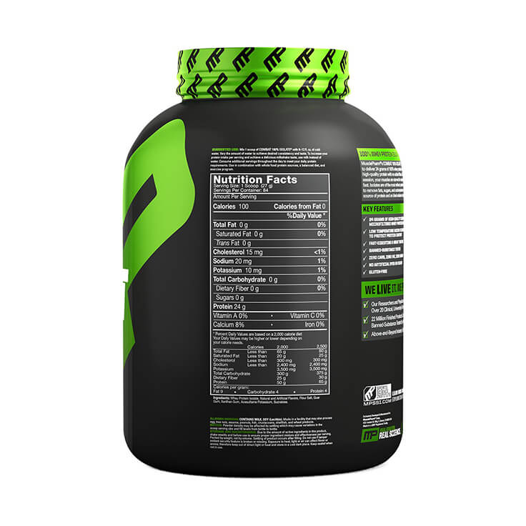 Muscle Pharm 100% Isolate Protein-84Serv.-2268G-Vanilla