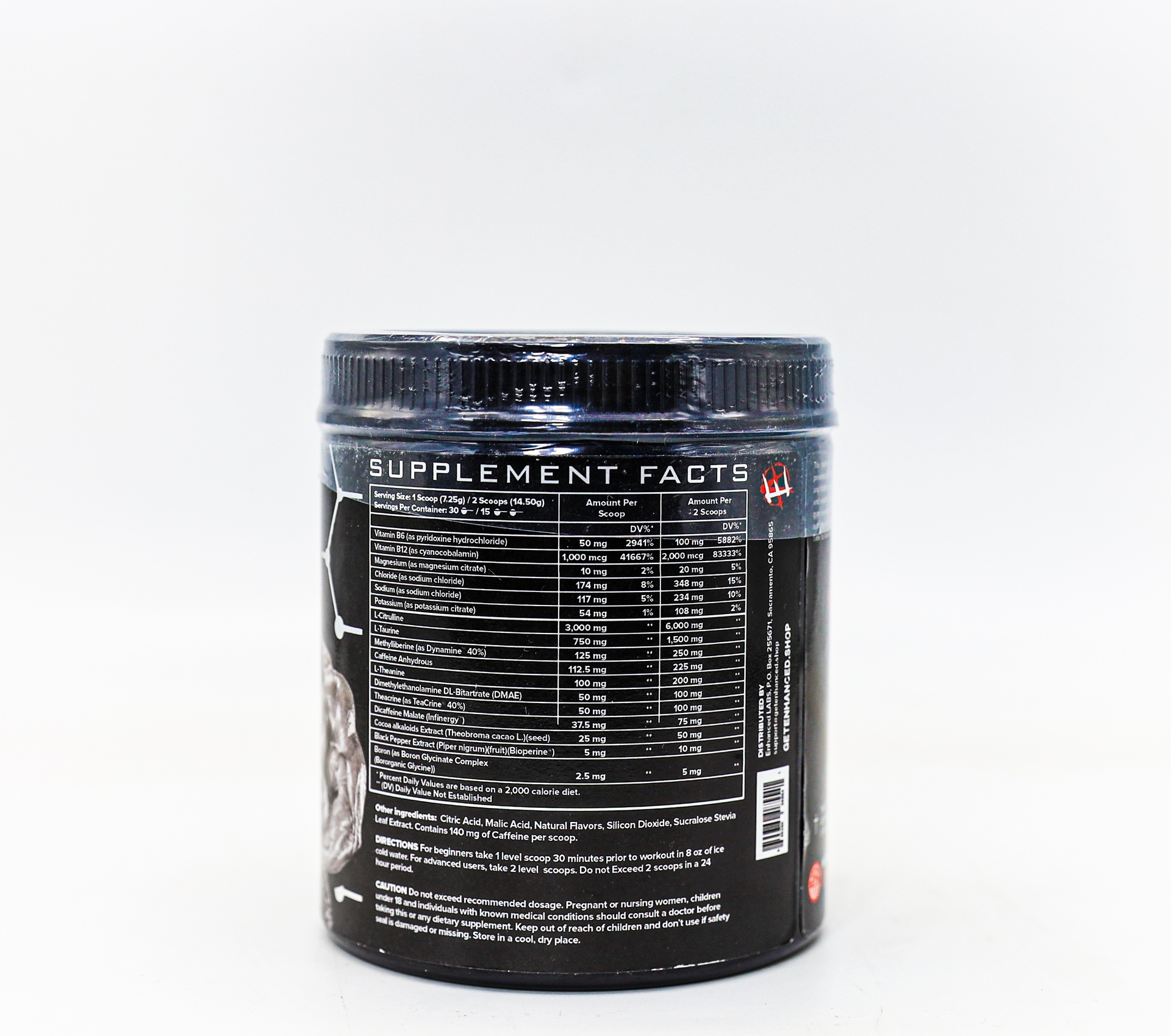 Enhanced Ramys Rage Stim Reloaded Professional Pre-Workout-30Serv.-217.5G.-Grape