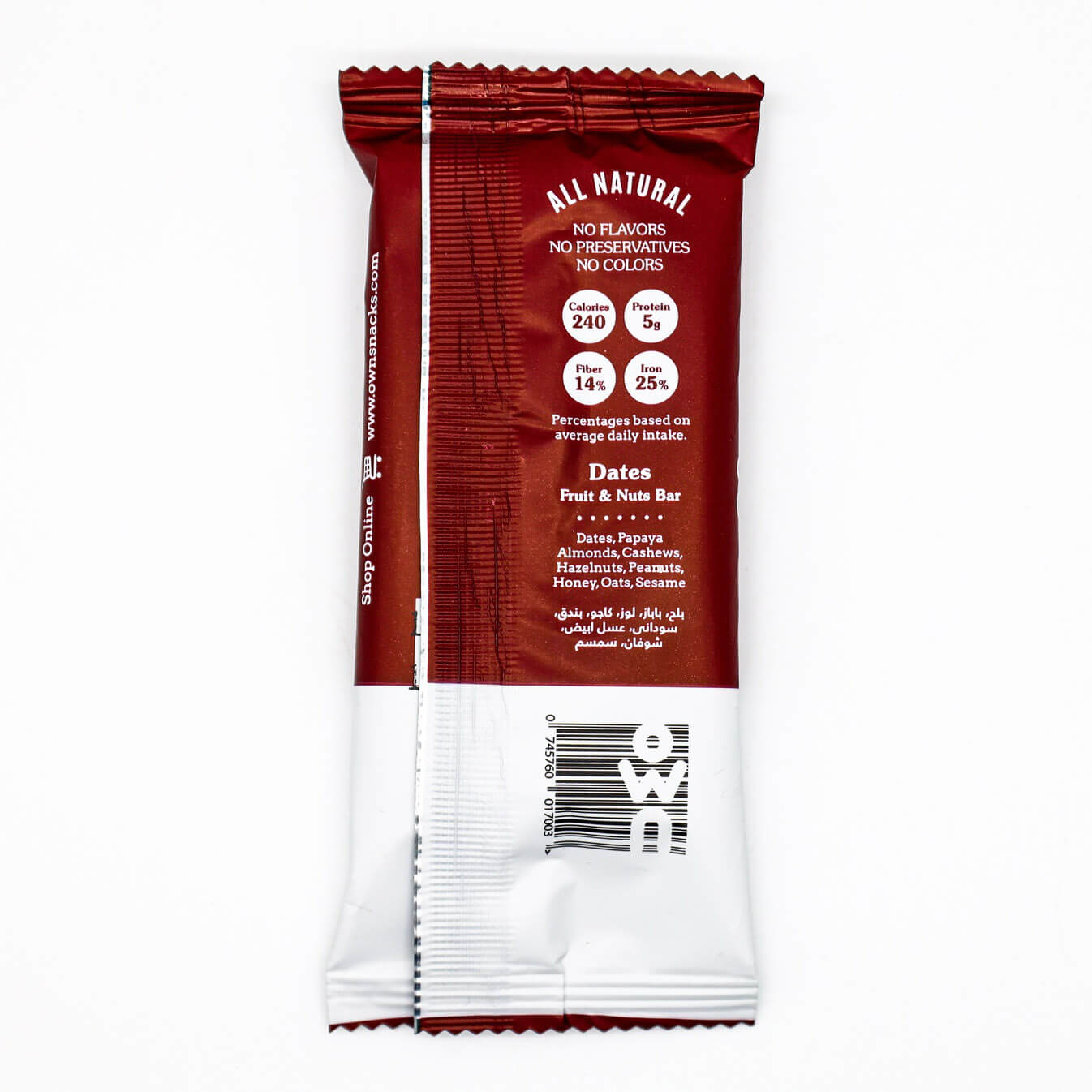 All Natural OWN 1Serv. 55G. Dates Fruit &amp; Nuts