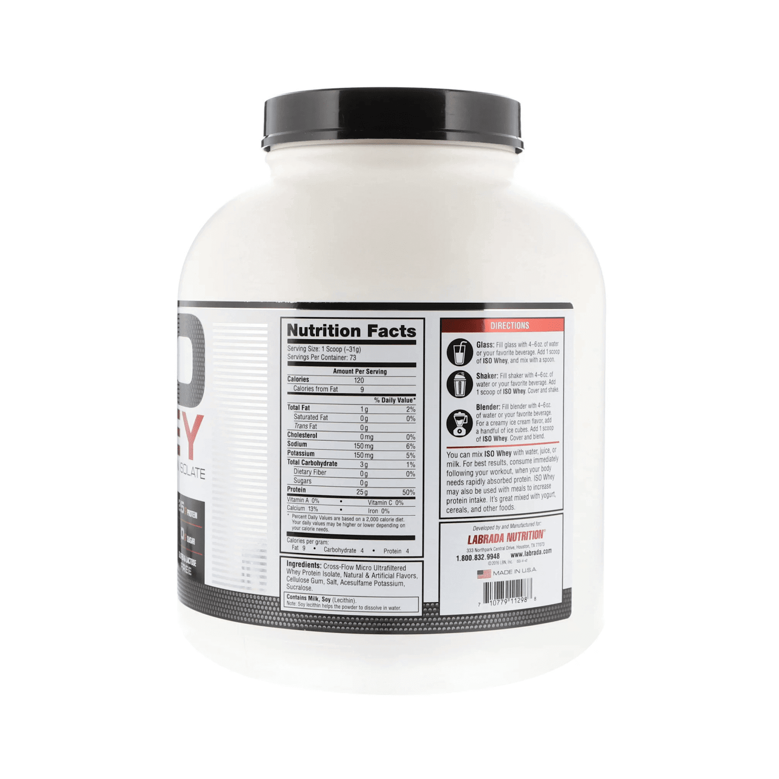 Labrada Iso Whey-73Serv.-2268G-Vanilla