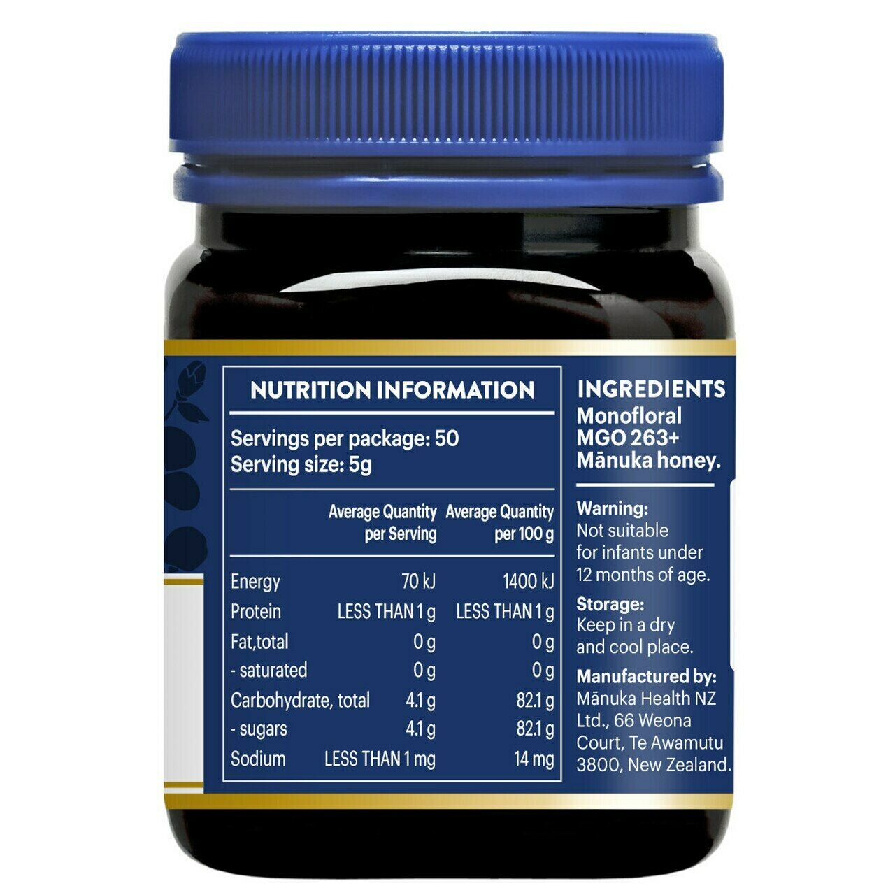 Manuka Health Manuka Honey MGO263-50Serv.-250G