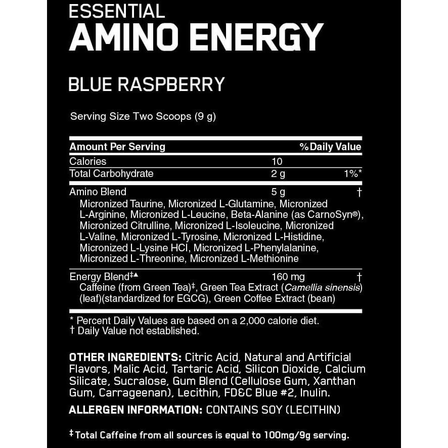Optimum Nutrition amino energy-30Serv.-270G-Blue Raspberry
