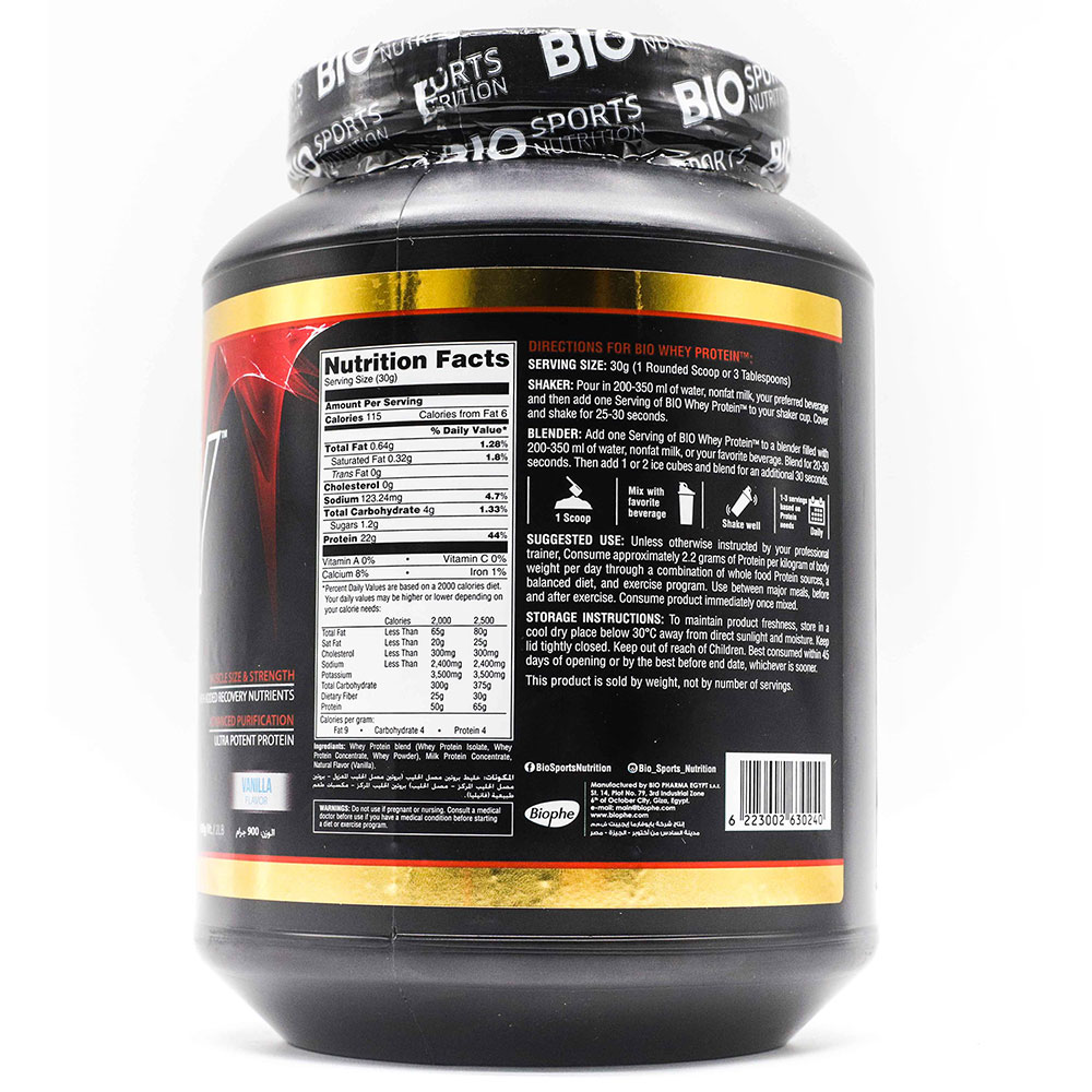 Bio Sports Nutrition Premium Whey Protein-30Serv.-900G-Chocolate