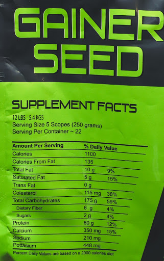 Muscle Seeds gainer seed-22Serv.-5.4kg-Hazelnut Chocolate