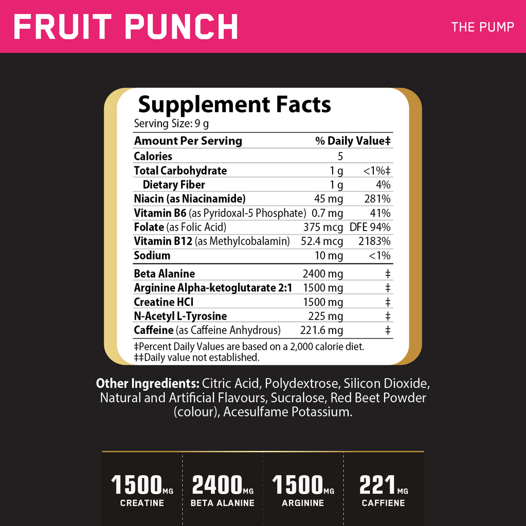 Challenger Nutrition The Pump Xtreme Pre-workout-30Serv.-261G.-Fruit Punch