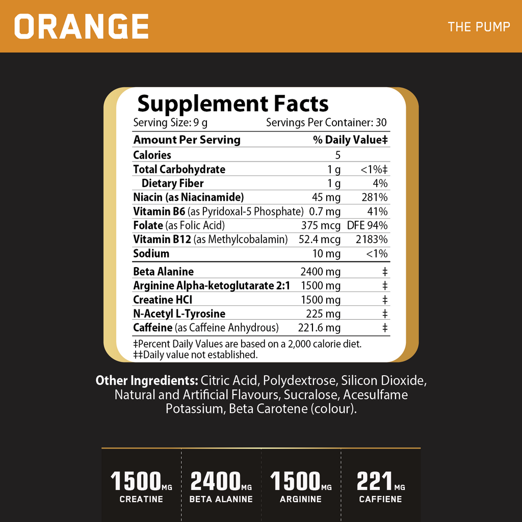 Challenger Nutrition The Pump Xtreme Pre-workout-30Serv.-258G.-Orange