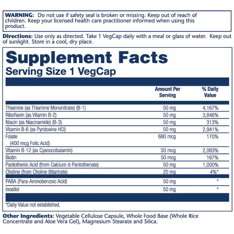 Solaray Vitamin B-Complex-100Serv.-100Veg caps.