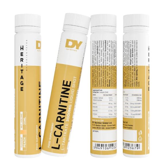 Dy Nutrition Heritage Provides 3000Mg L-carnitin -25Ml.-20Serv.-Peach Flavour