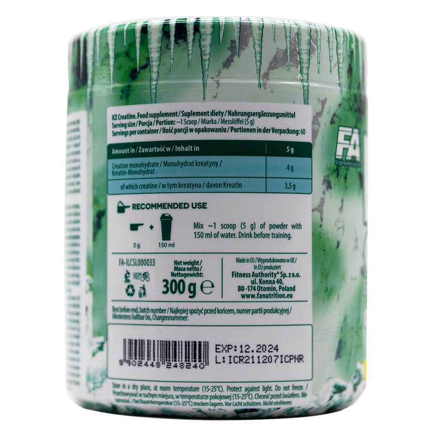 FA Nutrition Ice Creatine 4000MG.-60Serv.-300G.-Icy Citrus &amp;Peach