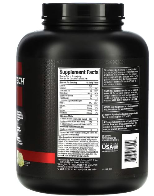 Muscletech NitroTech-41Serv.-1.80KG-Vanilla