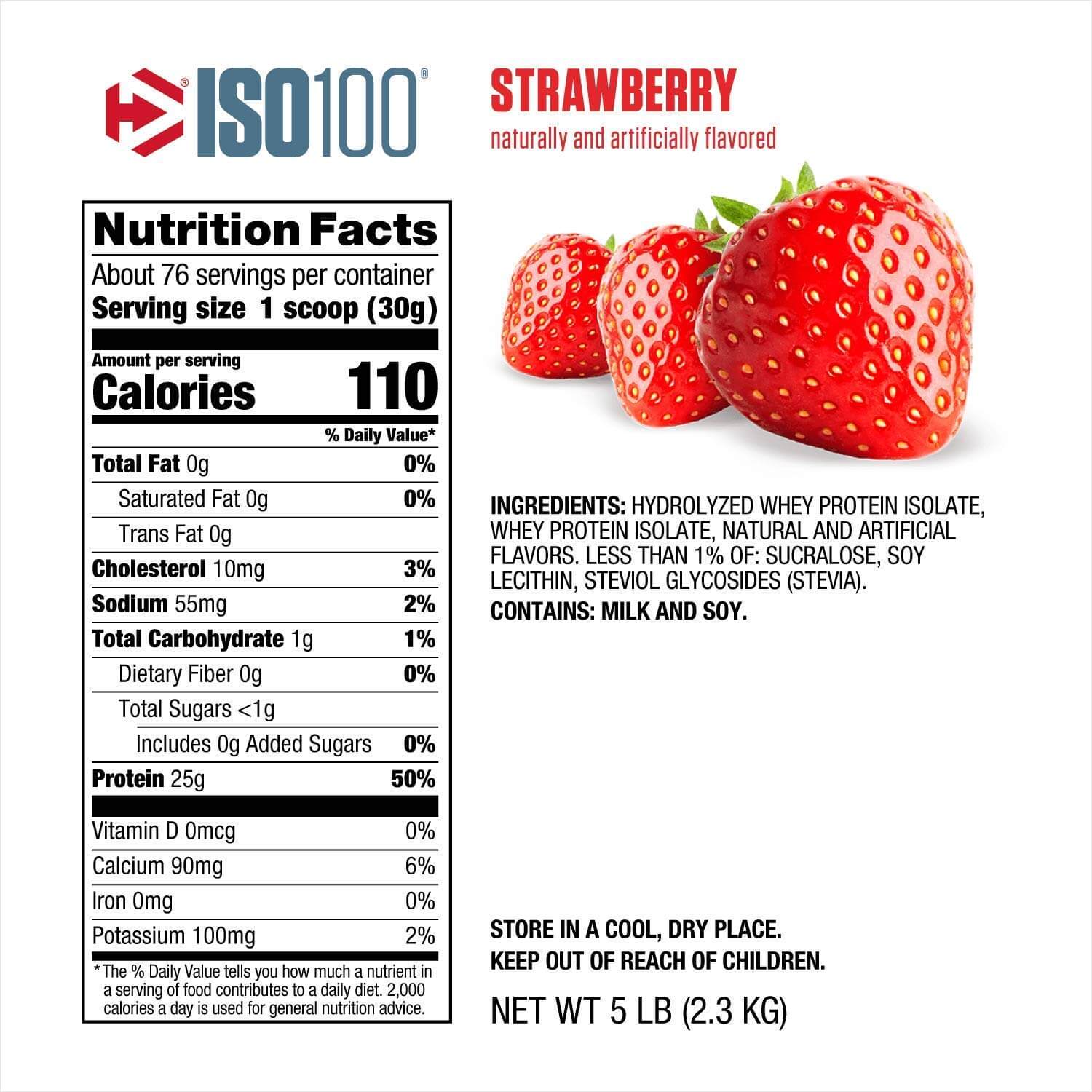 Dymatize ISO100-77Serv.-2.3KG-Strawberry