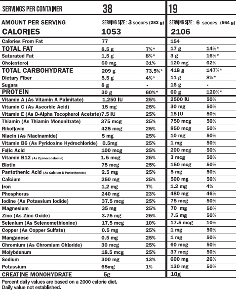 Max Muscle Max Pro Gainz-38Serv.-11Kg-Vanilla