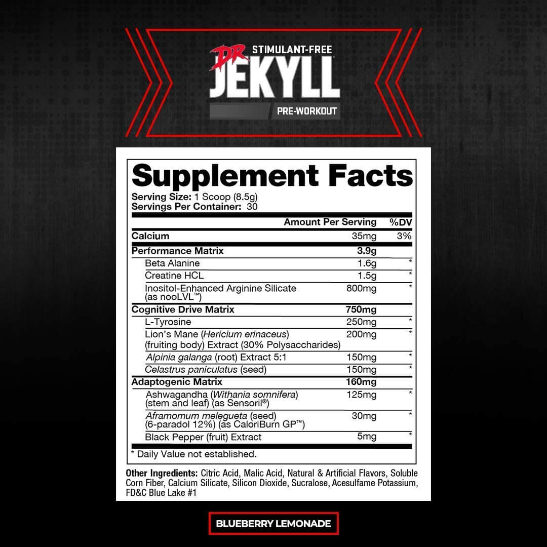 Prosupps pre-workout Dr Jekyll-30Serv.-255G-Blueberry Lemonade