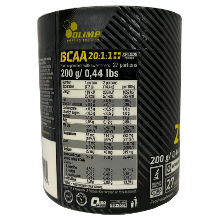 Olimp Sport Nutrition BCAA 20:1:1 Xplode-27Serv.-200G-Grape Fruit