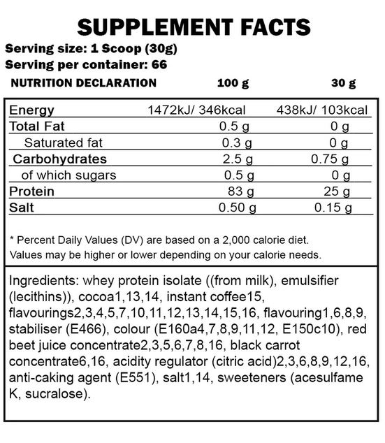 FA Engineered Nutrition Gold Whey Protein Isolate-66Serv.-2Kg.-Vanilla