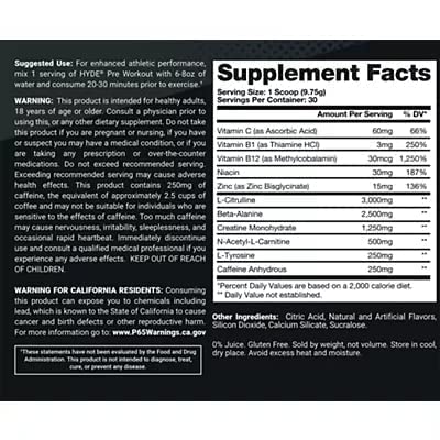 Prosupps Hyde pre-workout-30Serv.-292.5G.-Watermelon