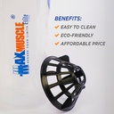 Max Muscle Shaker-1000ml-Clear Black