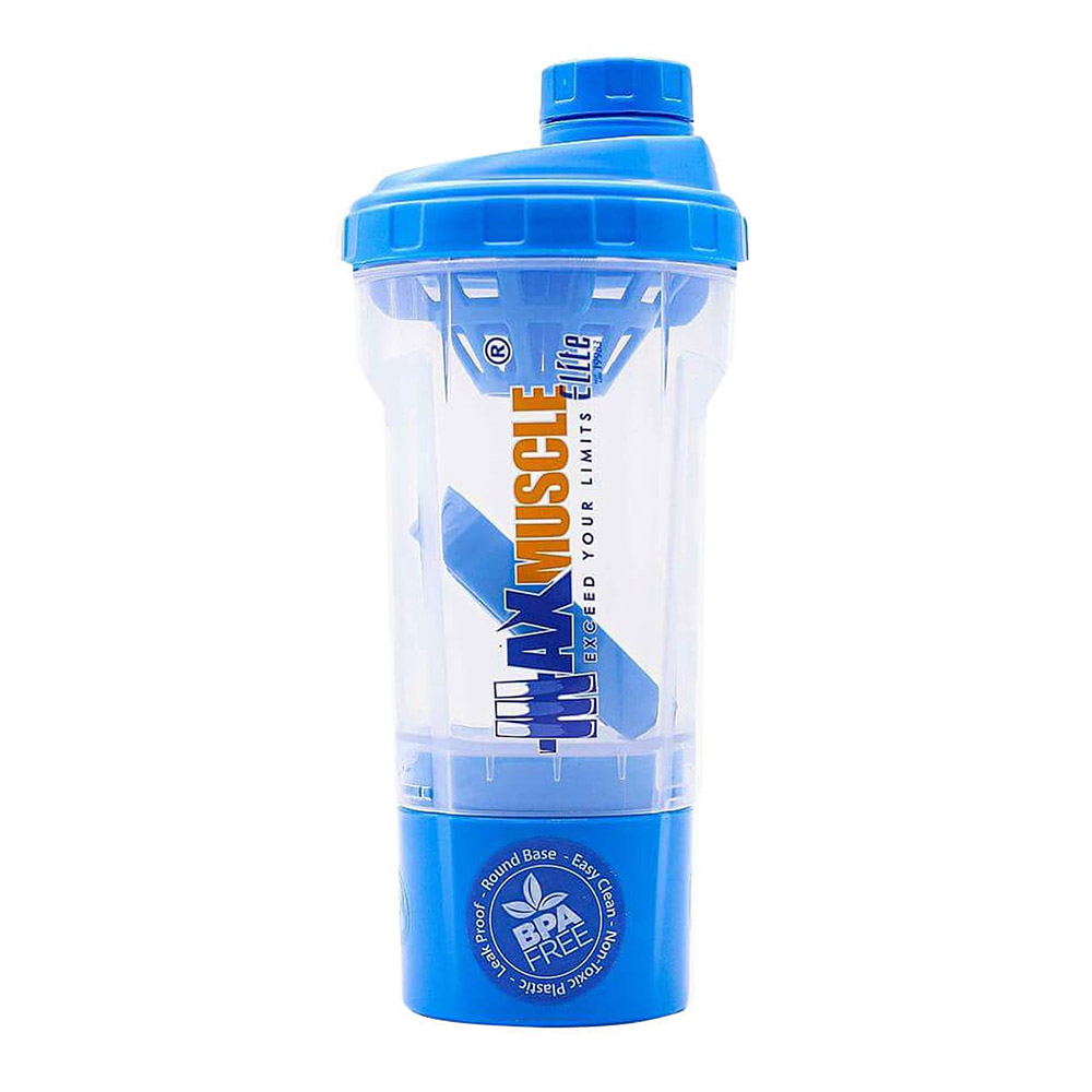 Max Muscle Smart Shaker-550ML-Clear Blue