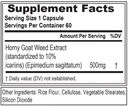 EVL Horny Goat Weed-60Serv.-60Veggie Capsules